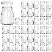 Glass Jars, KAMOTA 40 PACK 4 oz Clear Yogurt Jars With PE Lids, Glass Pu... - £47.68 GBP