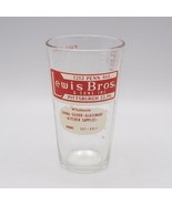 Lewis Brothers &amp; Sons Kitchen Supply Pint Beer Glass Pittsburgh Pennsylv... - £45.46 GBP
