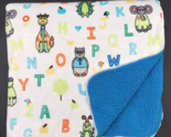 Avon Tiny Tilia Baby Blanket Alphabet Animials Sherpa Blue - $39.99