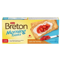 4 Boxes of Breton Dare Morning Toasts Oats &amp; Honey Crackers 225g -Free S... - $29.03