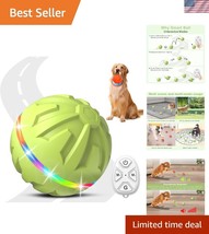 Vibrant Interactive Dog Toy Ball - Remote Control, Durable, and Water-Re... - $364.11 MXN
