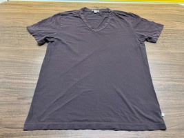 Standard James Perse Men&#39;s Brown V-Neck T-Shirt - Size 3 or Large - £40.17 GBP