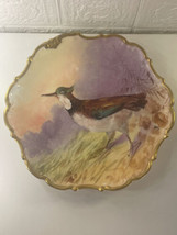 Flambeau Limoges 10&quot; Charger Plate Pheasants Quails Hand Painted Marked Jean - £77.23 GBP