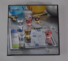 Drinking Game Adult 21+ Shoots &amp; Ladders Board, 6 Shot Glasses +NEW Game Night  - £12.42 GBP
