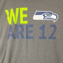 Majestic Seattle Seahawks Shirt Mens Large Gray We Are 12 Graphic Tee - £7.73 GBP