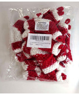 12 pcs Mini Crochet Red and White Stocking Christmas decoration - £9.48 GBP