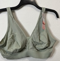 Jockey Forever Fit Lightly Lined Willow Green Soft Lace Bra Size 3XL - $24.74