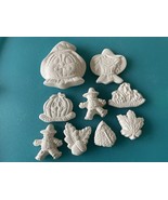 T1 - Lot 10 - 9 Mixed Fall Magnets, Pins Ceramic Bisque Ready-to-Paint* - $6.93 CAD