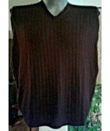 Brooks Brothers Men&#39;s XL Extra Fine Italian Merino V Neck Sweater Vest O - $13.46