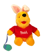 VTG Disney Winnie the Pooh Easter 1996 Plush Bear Pink Bunny Ears Stuffed Animal - £12.25 GBP