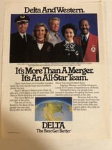 1987 Delta Airlines Delta Western Vintage Print Ad pa7 - £6.11 GBP