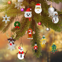 Christmas Ornaments Building Toys Blocks Set Hanging Decor Kit with Box ... - $23.35
