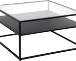 Ada 32&#39;&#39; Wide Square Coffee Table In Blackened Bronze - $340.99