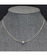 Vintage Silpada Sterling THOREAU Necklace 16&quot; Triple Snake Chain with Be... - $29.99