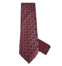 Barcelona Cravette Men&#39;s Tie &amp; Hanky Set Red Brown Royal Blue Paisley 3.25&quot; Wide - £15.71 GBP