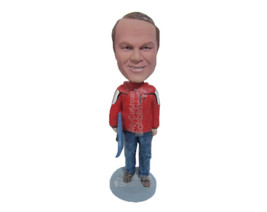 Custom Bobblehead Male Snow Boarder With Board Under The Arm - Sports &amp; Hobbies  - £69.58 GBP