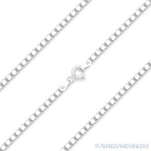 1.8mm Classic Box Link Italian Chain Necklace in Solid 925 Italy Sterling Silver - £26.19 GBP+