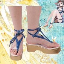 Game Arknights Skadi Blue Swimsuit Cosplay Sandals Shoes - £31.26 GBP
