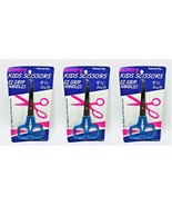 Lote De 3 Allary Niños Tijeras 11.4cm Ez Agarre Asas - Azul - $126.57 MXN