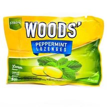 Woods Peppermint Lozenges Strong - Lemon, 4 Sachets (@ 6 Lozenges) - $18.49