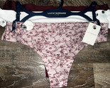 Lucky Brand ~ Womens Thong Underwear Panties Polyester Blend 3-Pair ~ L - $22.02