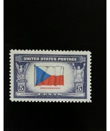 1943 5c Czechoslovakia Flag, Overrun Nations World War II Scott 910 Mint... - $0.99