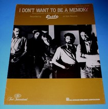 Exile Sheet Music I Don&#39;t Want To Be A Memory Vintage 1983 Tree Publishing Co. - £11.98 GBP