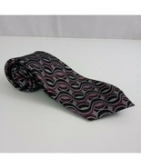 Crazy Horse Tie Silver With Pink &amp; Purple Wavy Swirl Designs - $279.34 MXN