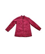 Vintage Women Silk Brocade Jacket Mandarin Chinoiserie Overcoat Magenta S/M - $59.40