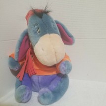Autumn Eeyore Disney Plush With Scarf Sweater and Hat Fall Leaves 12&quot; Never used - £12.53 GBP