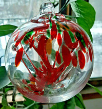 Hanging Glass Ball 4&quot; Diameter &quot;Christmas Tree&quot; Witch Ball (1) GB2 - £15.03 GBP