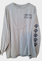 Vintage Jansport XL Penn State University Long Sleeve Crewneck Shirt Gray Paw - £17.82 GBP