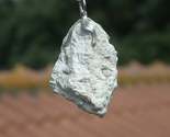 Natural rough magnesite pendant with silverplated bail - $16.13+