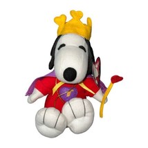 Whitmans Peanuts King Snoopy Valentines Day Plush Stuffed Animal 7&quot; - £5.25 GBP