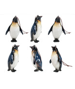 Set Of 6 Nautical Emperor Penguins Ocean Marine Wall Decor Tree Ornaments - $57.99