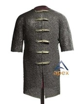 Hauberk Chainmail shirt| 9 mm Flat riveted with washer chain mail Hauber... - £252.26 GBP