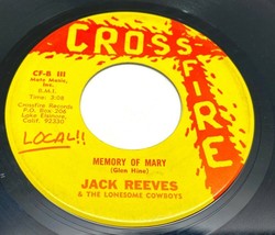 Jack Reeves Memory of Mary If the World Should End Tomorrow Country 45 R... - £9.34 GBP