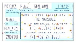 The Rollins Band Ticket Stub November 2 1990 New York City - £19.66 GBP