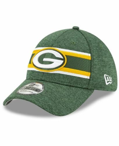 Primary image for New Era Green Bay Packers 3930 2018 Super Bowl LIII Flex Fit Hat Green M/L, L/XL