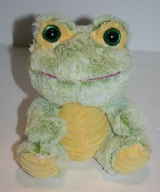 Walmart Toad Frog Green Plush 7&quot; Sits Yellow Ribbed Tummy Feet Soft Toy ... - $12.60
