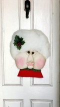 Handmade Vintage Adorable Christmas Mrs Claus Glasses Stocking Head Wall Decor - £41.66 GBP
