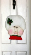 Handmade Vintage Adorable Christmas Mrs Claus Glasses Stocking Head Wall... - $71.48 CAD