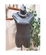 Boutique Peach Threads Black Polyester High Neck Sleeveless One-Piece Bo... - $27.72