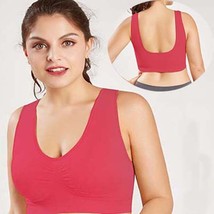 2 pieces Bras For Women Plus Size Woman Bra Underwear style2-rosered M - $9.98