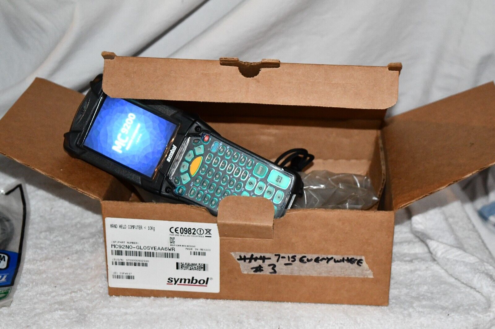 Zebra Motorola MC9200 MC92N0-GL0SYEAA6WR Scanner Open Box Mint -read- w3c #3 - $367.35