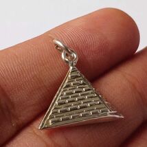 925 Silver Pyramid Pendant  Egyptian Style Handmade Pharaoh Jewelry Gift - $97.00