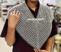 Aluminum Chainmail Shoulder Top – Handmade Medieval Festival Armor Harne... - $99.00