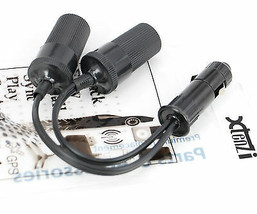 Xtenzi 12V Car Cigarette Lighter Socket Cord 2-Way Double Plug Splitter ... - £11.05 GBP