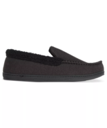 Isotoner Men's Brushed Knit Moccasin Slippers  Fleece Lining Black-Mediu... - $21.99