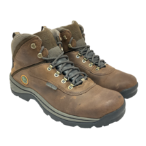 Timberland Men&#39;s Mid-Cut White Ledge WP Hiking Boots 012135 Brown Size 12M - $113.99